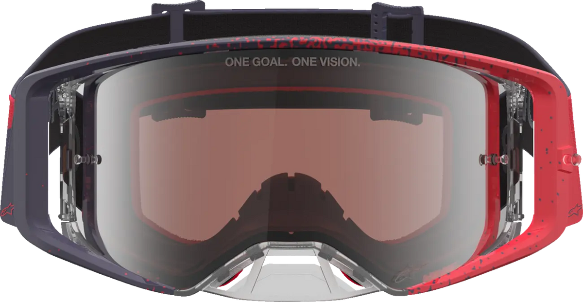 Alpinestars Supertech Hiten Goggles Black Red Mirror Silver