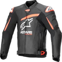 Alpinestars Gp Plus R V4 Airflow Leather Jacket - Black/White/Red Fluo