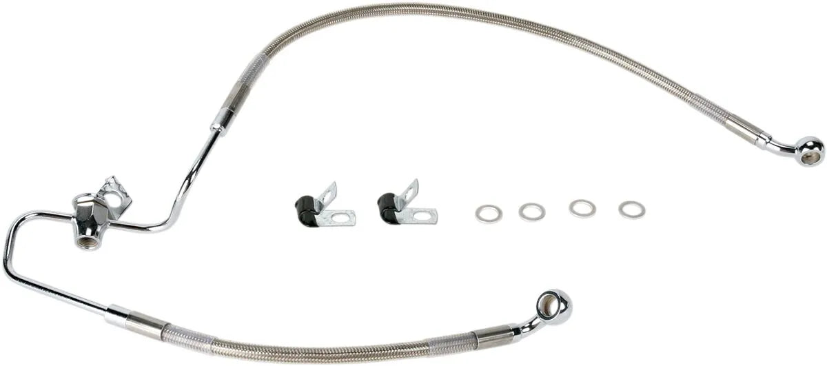 Drag Specialties Rustfri Stål Bremse Slange Kit Bag 29-5/8"