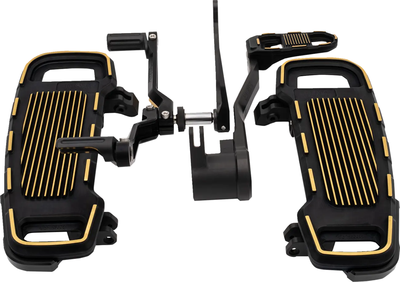Drag Specialties Adjustable Floorboard Kit - Black/gold
