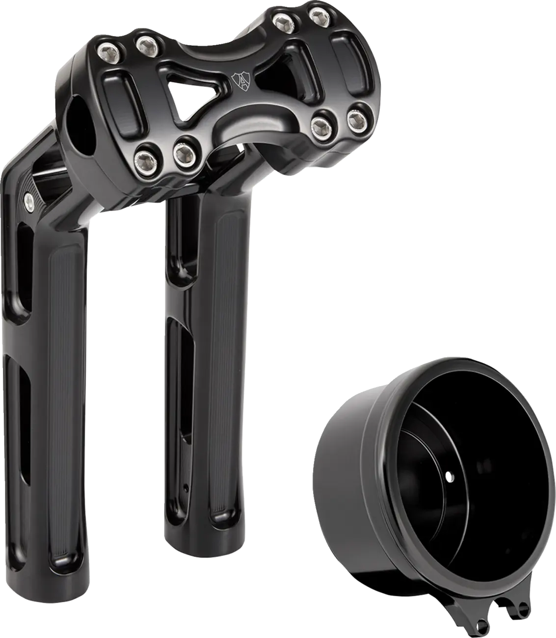 Arlen Ness Method Wayback 10" Risers Black 4" Gauge Softail