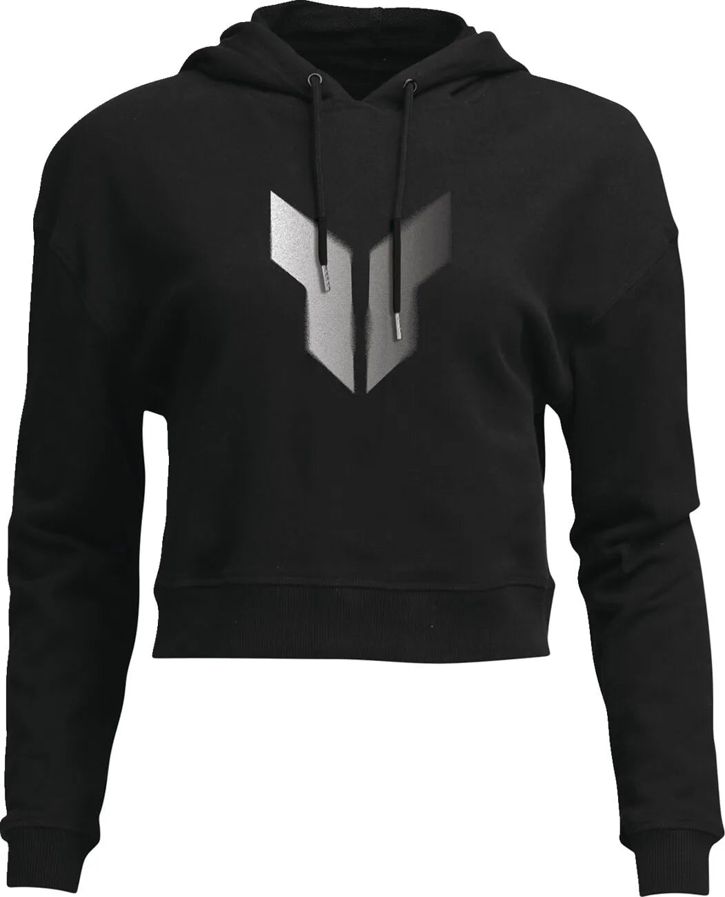 Thor Noise Women's Pullover Crop Hoodie Black