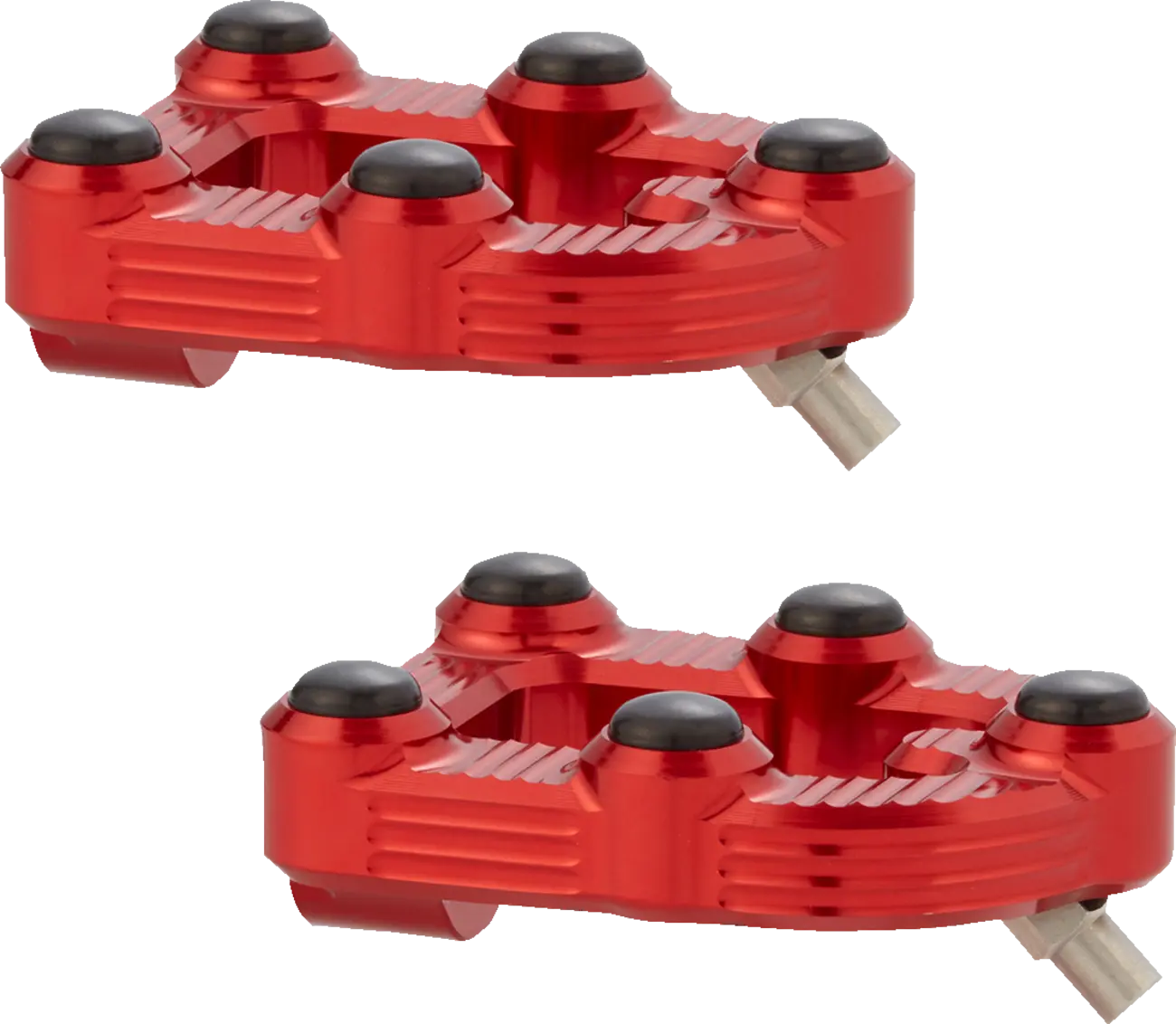 Arlen Ness Mx Foot Pegs - Red Billet Aluminum
