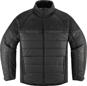 Icon Ghost Puffer Jacket For Motorcycle Riding - Black