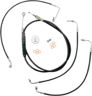 LA CHOPPERS Standard Black Vinyl Handlebar Cable/Brake Line Kit