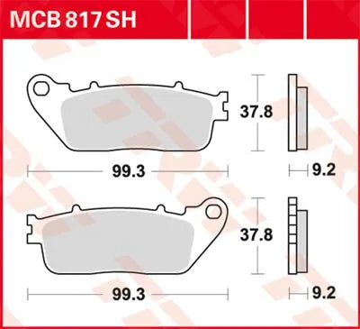 Trw Sh Series Sintered Rear Brake Pads - Rear