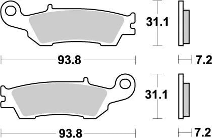 Moto-master Nitro Bremseklodser Sintrede Metal - Foran