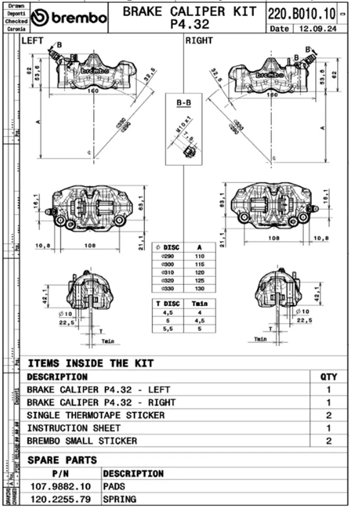 Brembo Gp4-rx Brake Caliper Kit Upgrade Line