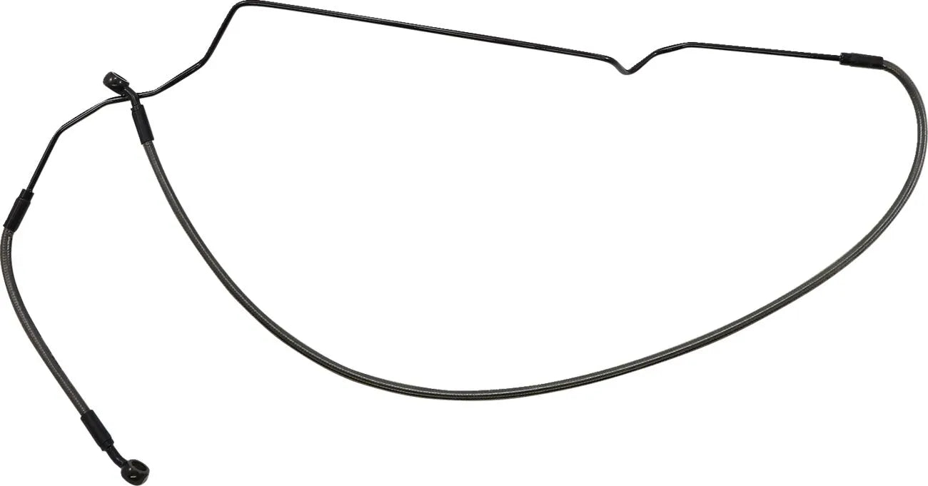Magnum Shielding Flettet Forreste Bremse Slange - Black Pearl