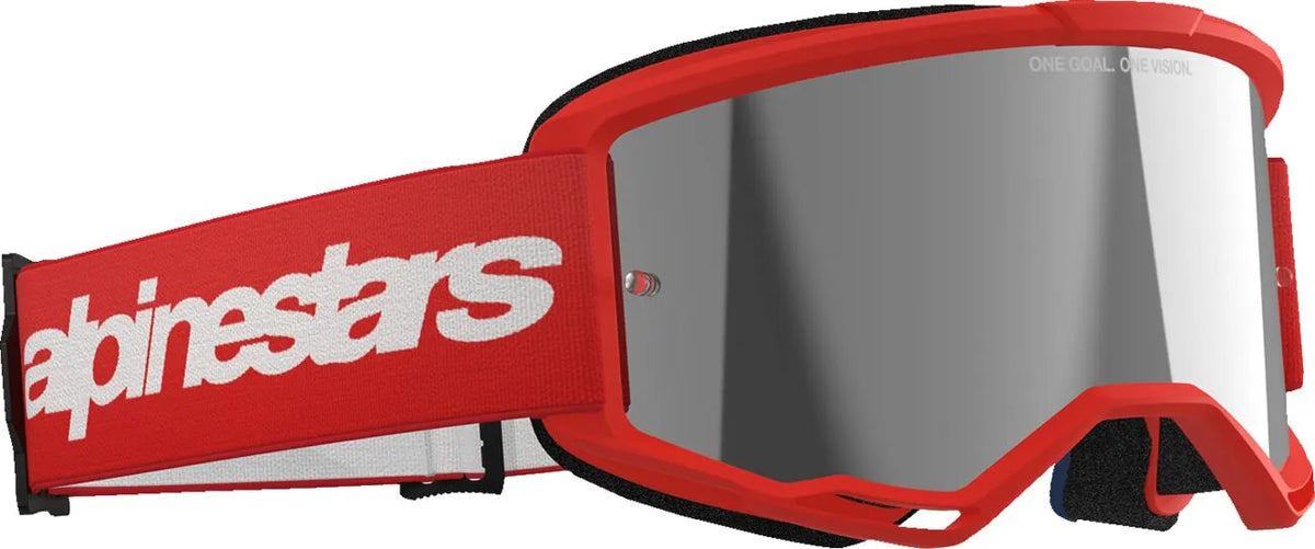 Alpinestars Vision 3 Wordmark Goggle Red Mirror Silver