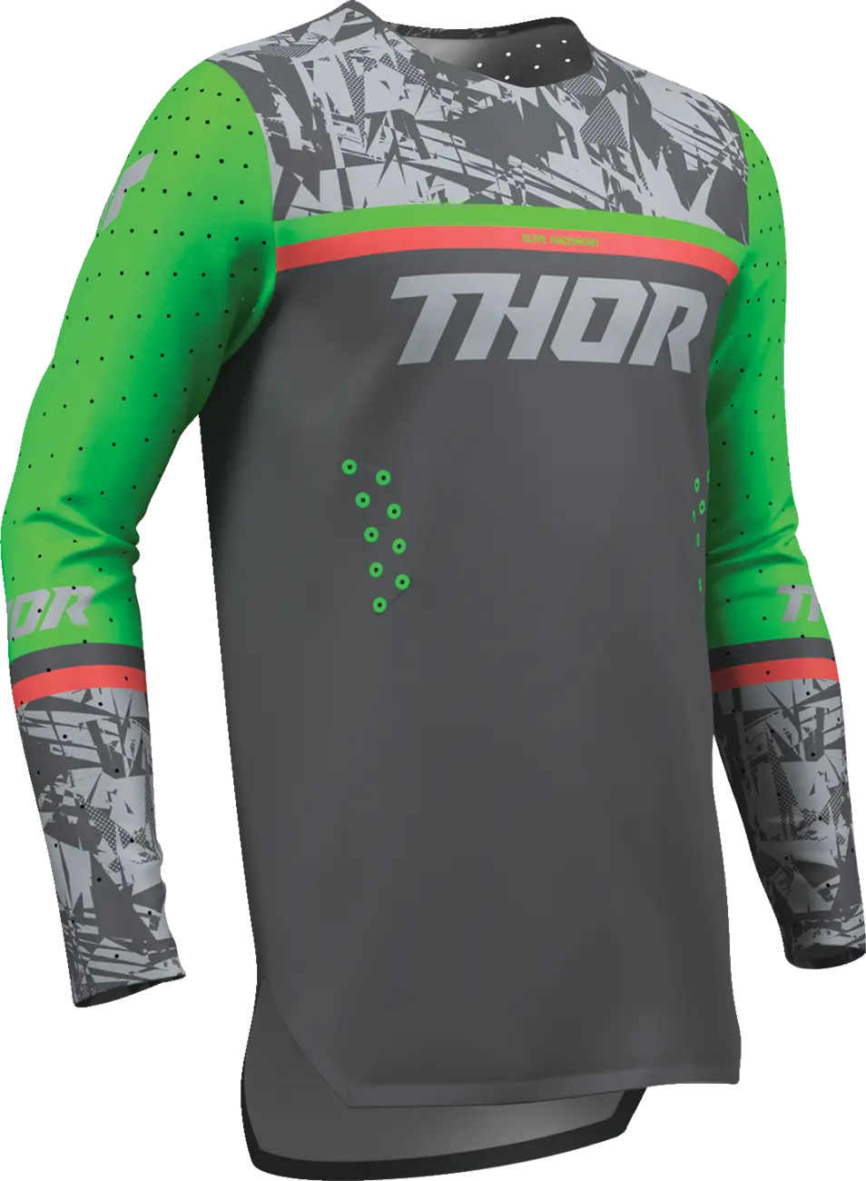 Thor Youth Sportmode Punk'd Jersey Charcoal/Green