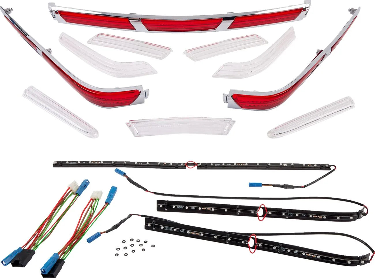 Show Chrome Led Trunk Saddlebag Molding Insert Kit