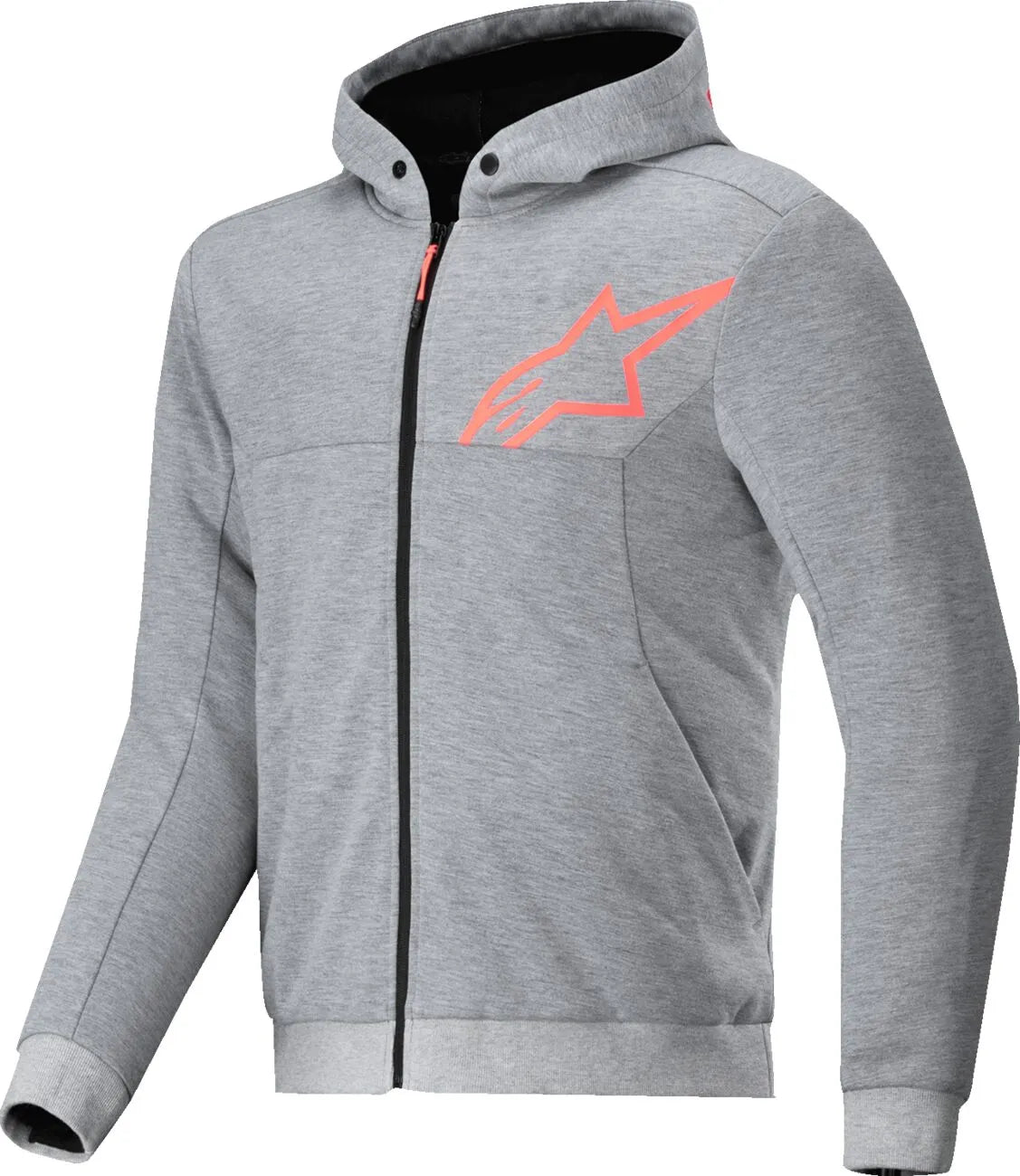 Alpinestars Chrome V2 Sport Hoodie - Heather Gray/Red Fluo