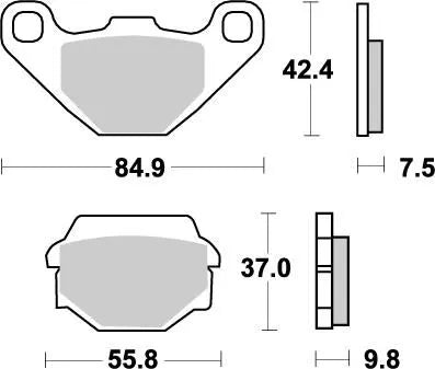 Moto-master Nitro Bremseklodser - Sintrede Metal - Bag