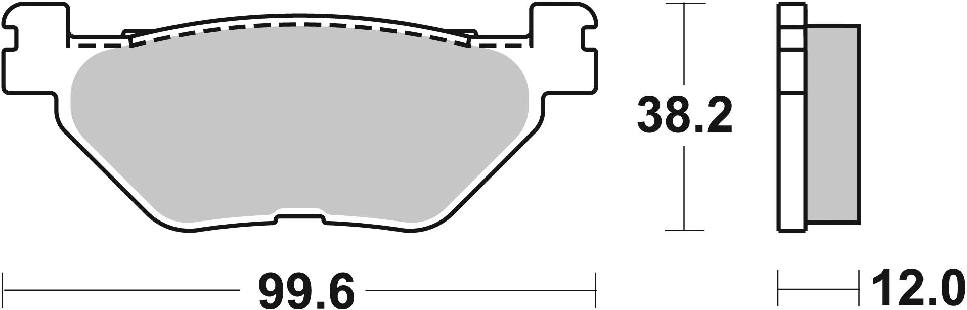 SBS MS Scooter Maxi Sintrede Bremseklodser - Bag