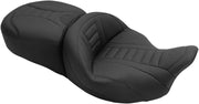Mustang One-piece Deluxe 2-up Touring Seat - For Harley Davidson