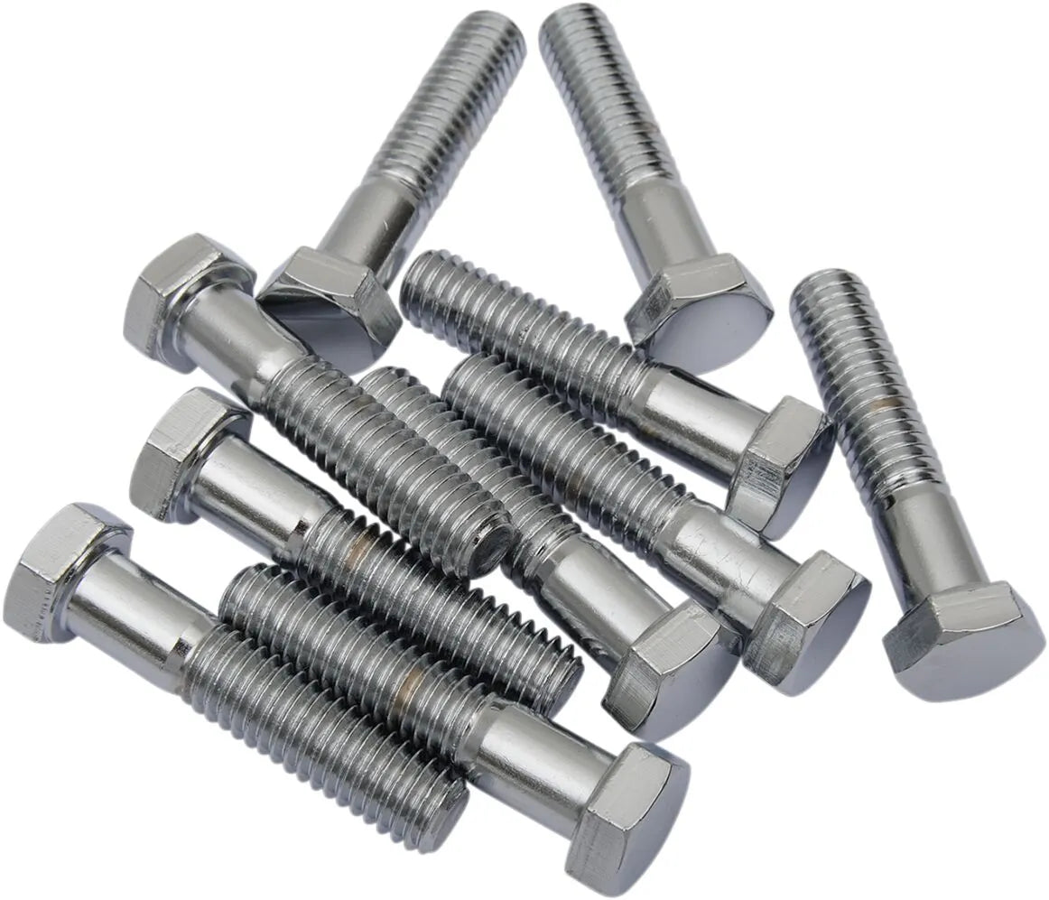 Drag Specialties Hex-Head Bolts 3/8"-16 x 1 3/4" Chrome