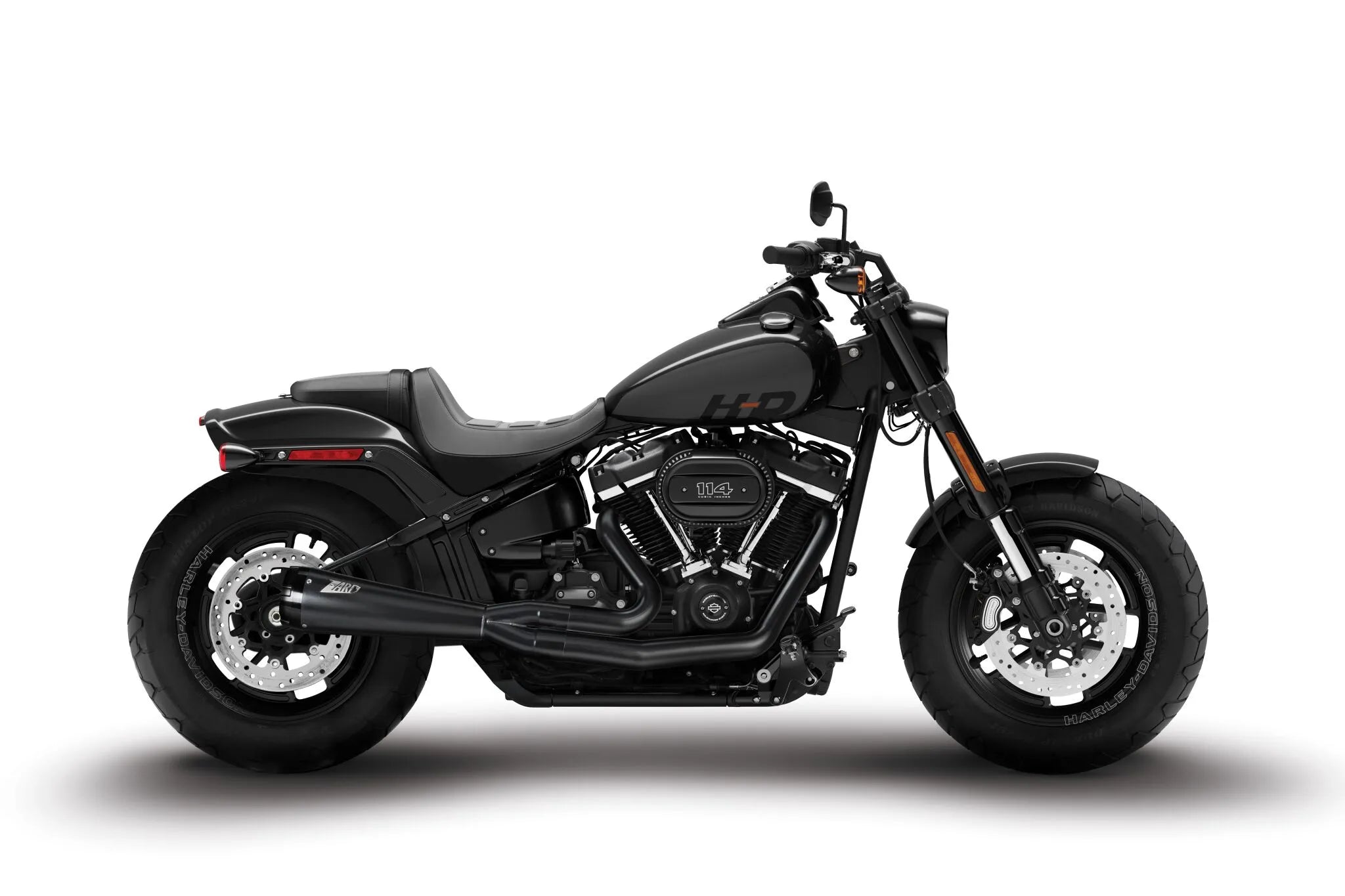 Zard 2:1 Full Exhaust System For H-d Softails (Black)