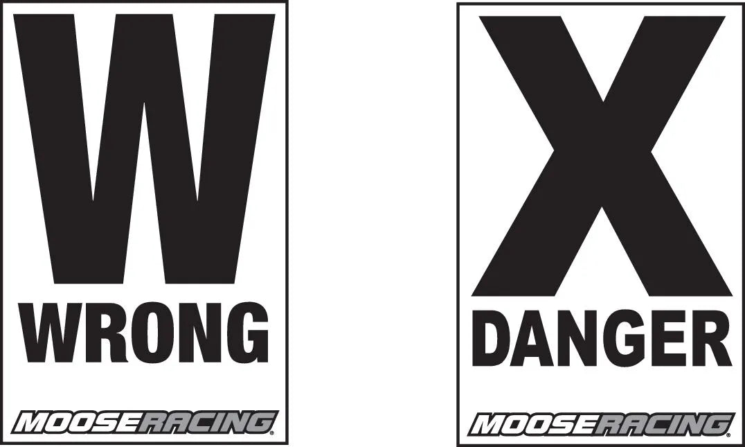Moose Offroad Hard-Parts Danger Course Arrows Black White 50 Pack