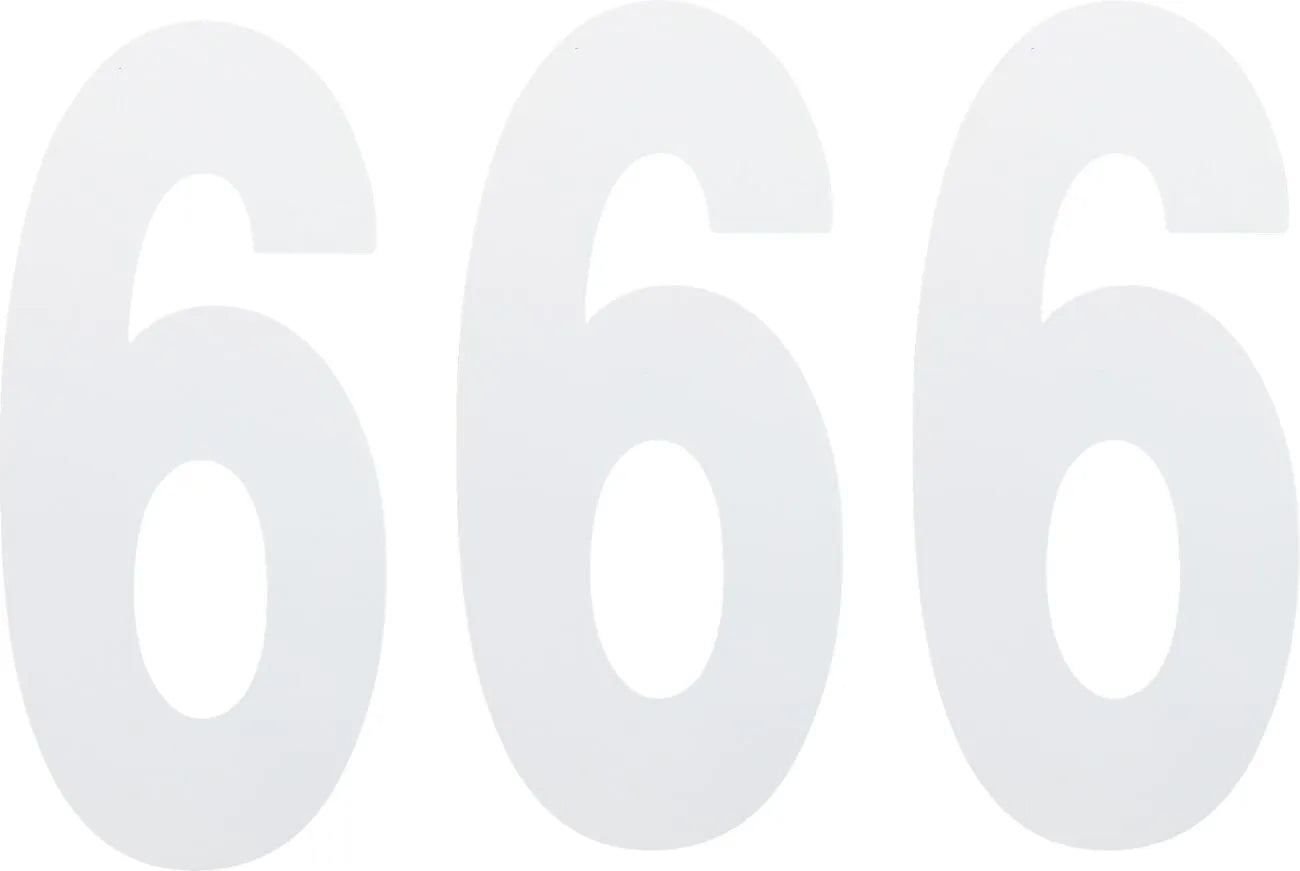 Factory Effex Standard Number Plate Graphic - 6 White