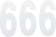 Factory Effex Standard Number Plate Graphic - 6 White