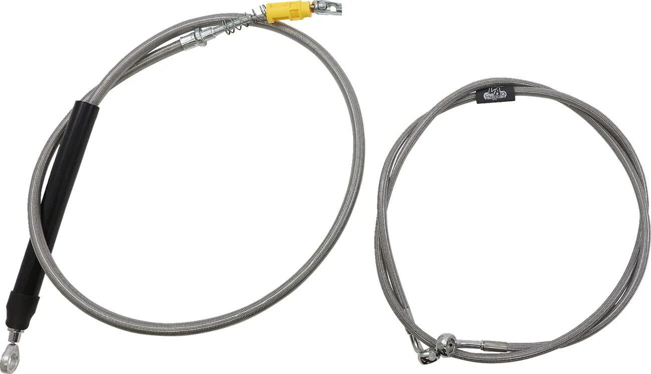 La Choppers Complete Stainless Braided Handlebar Cable & Brake