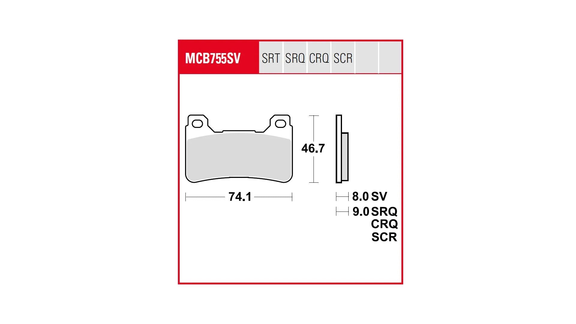 Trw Trq Sintered Race Brake Pad Set - Front