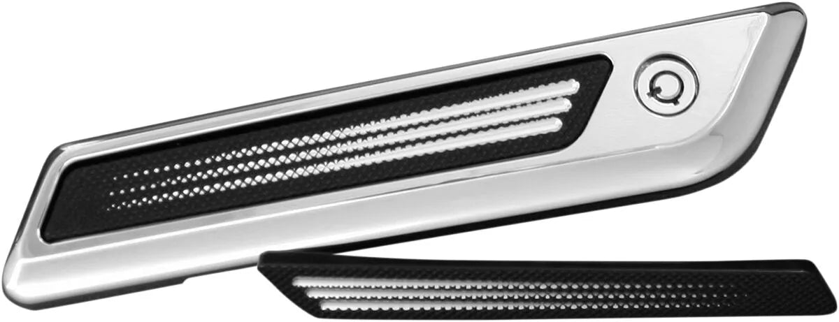 Accutronix Saddlebag Hinge Inserts - Black/silver