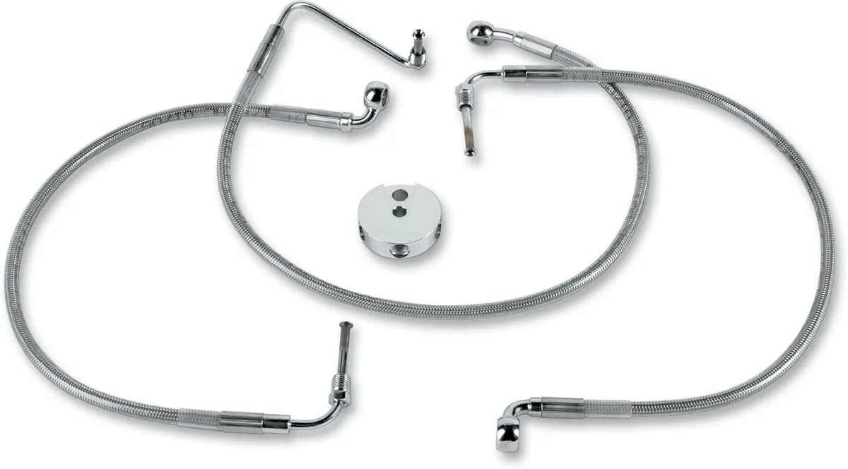 Drag Specialties rustfri stål bremseslange kit foran