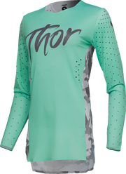 Thor Women's Sportmode Shadow Jersey - Green/Teal/Camo Gray