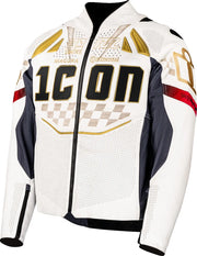 Icon Contra3™ Rizz Leather Motorcycle Jacket - Black/Red/Tan/White/Yellow