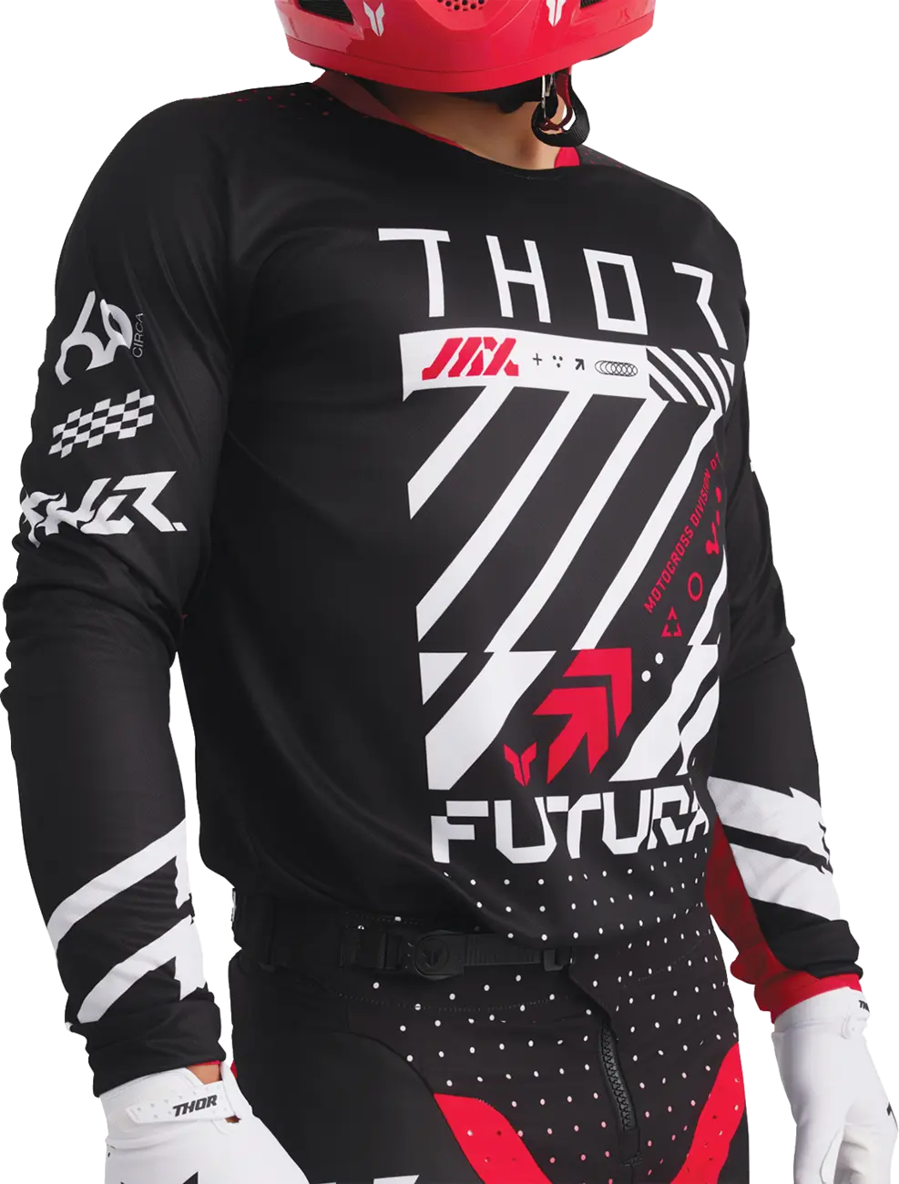 Thor Launchmode Futura Jersey - Black/Red/White