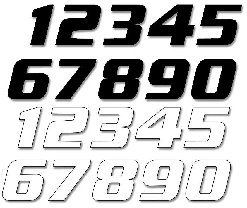 Blackbird Racing One Series Number Plate Graphics - White