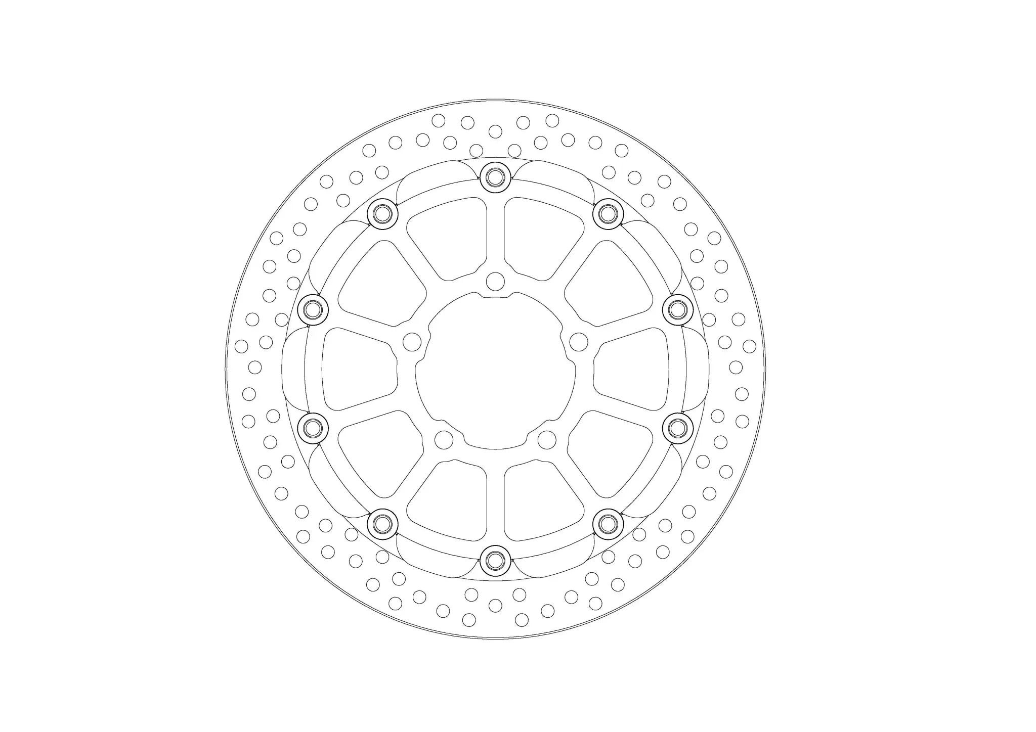 Moto-master Halo Racing Rotor Til Motorcykel - 310mm - Foran
