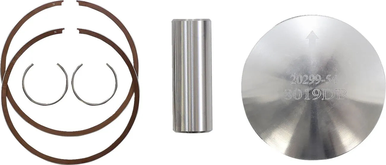 Wossner Piston Kit - 2-stroke, 54.01mm Bore