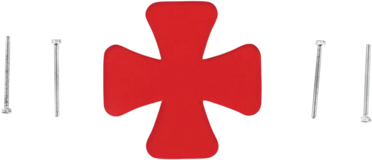 Drag Specialties Red Mini Maltese Cross Lens