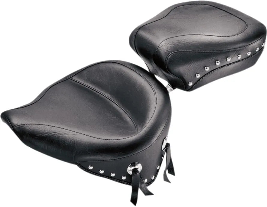 Mustang Wide Vintage Solo Seat - For Harley Davidson