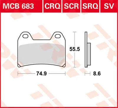 Trw Crq Series Carbon Race Bremseklodser - Foran