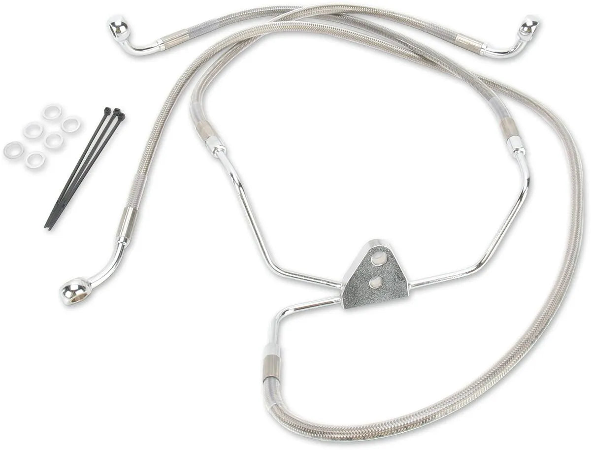 Drag Specialties Ekstra Lang Bremse Slange Kit - Rustfrit Stål