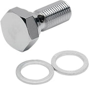 Drag Specialties Universal Chrome Stål Banjo Bolt