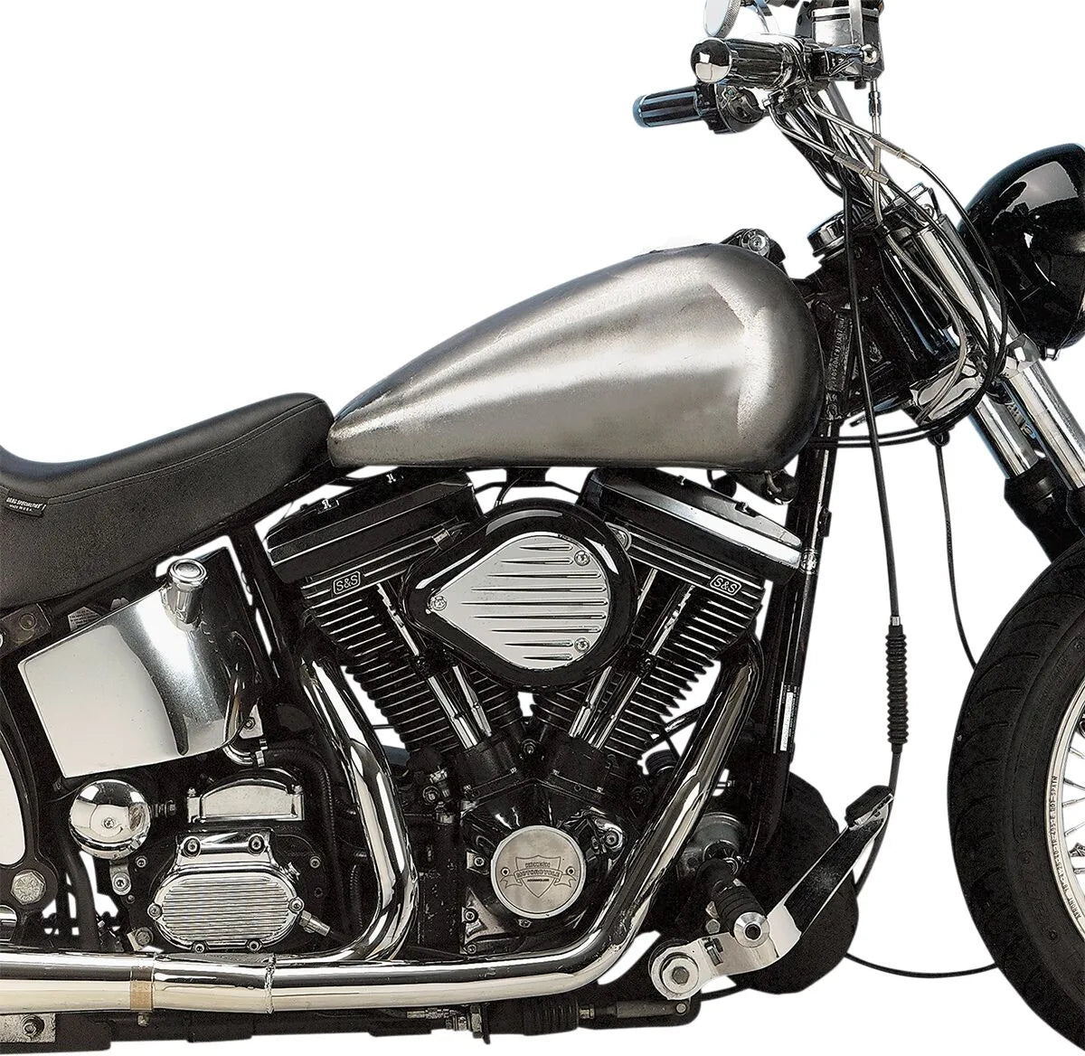 Drag Specialties Fat Bob Flatside Gas Tank - 18.9L - Raw - 011242-BX36
