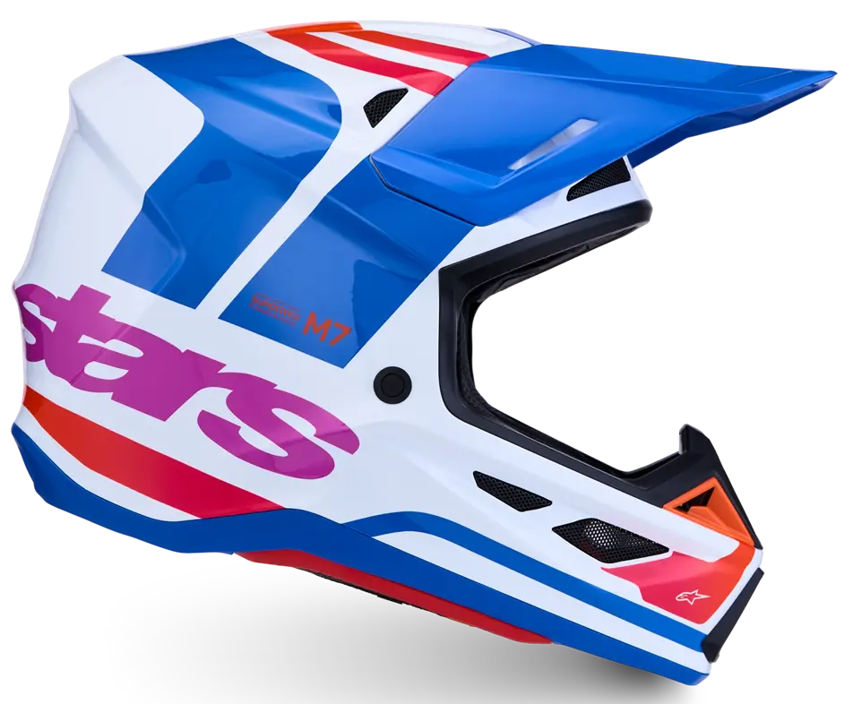 Alpinestars S-M7 Core Helmet White/Blue/Pink