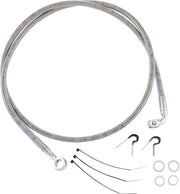 Drag Specialties rustfri stål forreste bremseslange kit