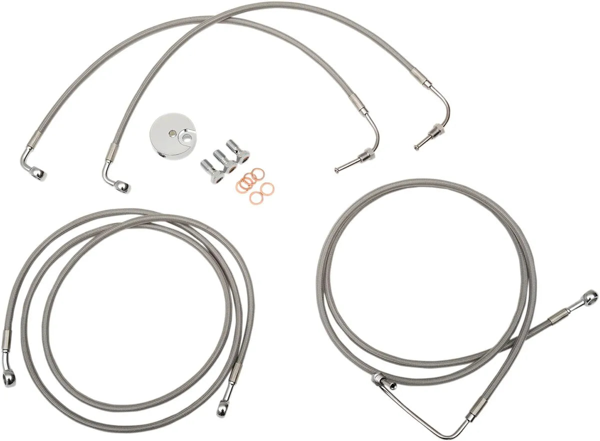 La Choppers Rustfrit Stål Bremse Slange Kit Med Abs