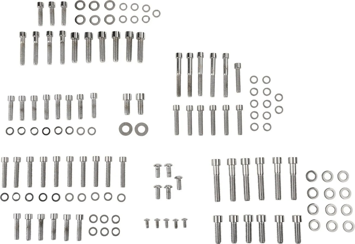 Drag Specialties Complete Smooth Motor Bolt Kit for Harley