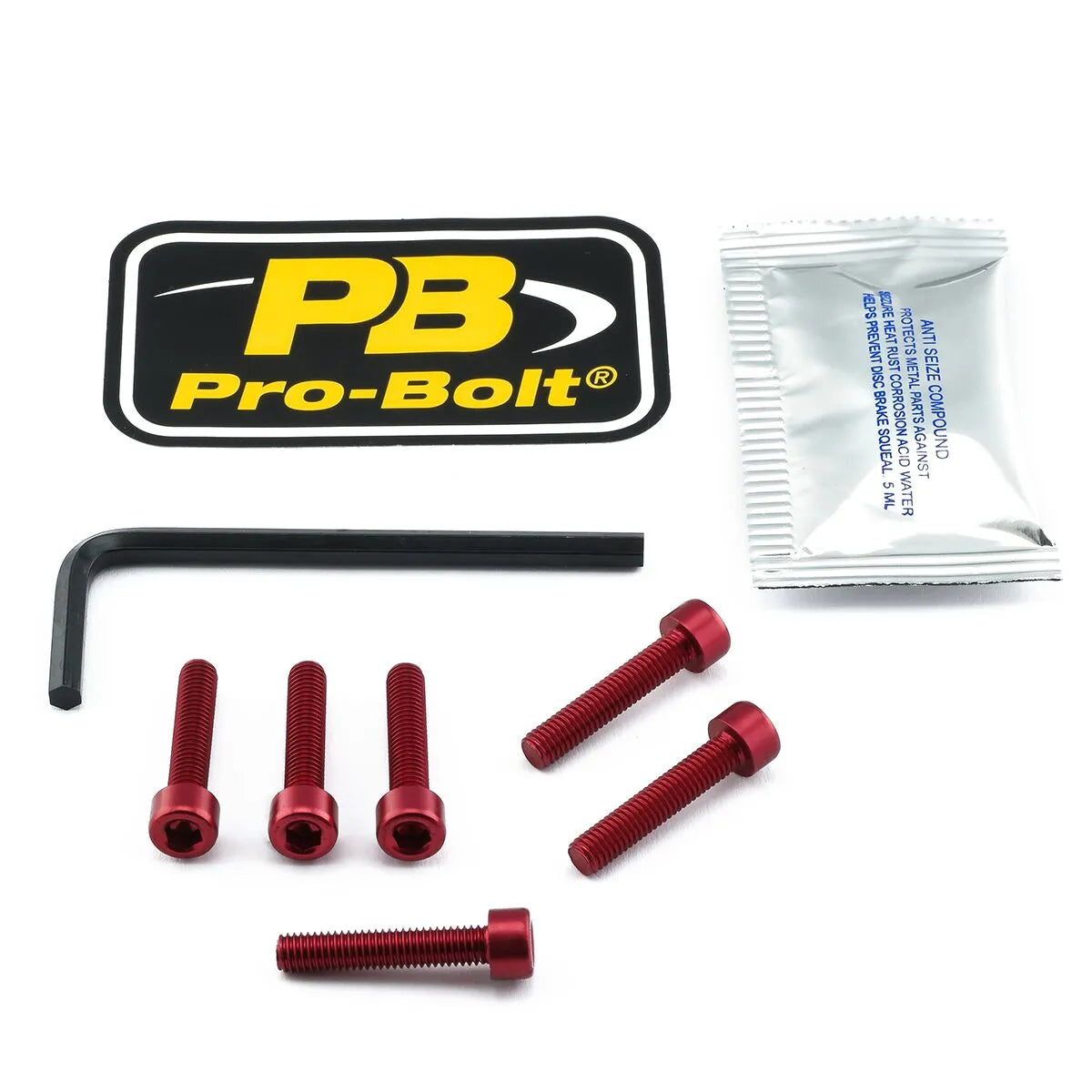 Pro Bolt Aluminium Fuel Cap Kit - Red