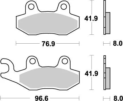 Moto-master Nitro Bremseklodser Sintrede Metal - For & Bag