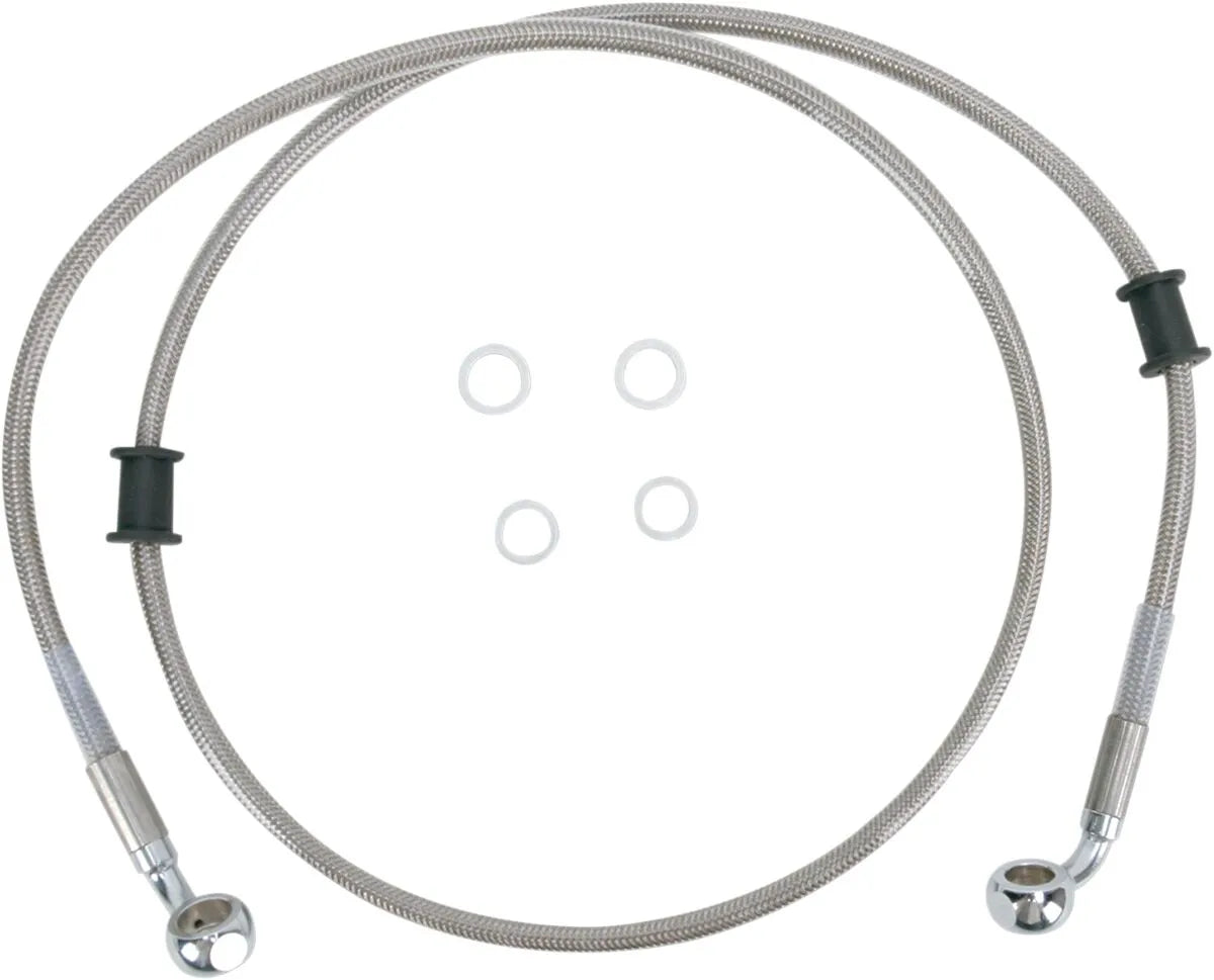 Drag Specialties Rustfrit Stål Forreste Bremse Slange Kit