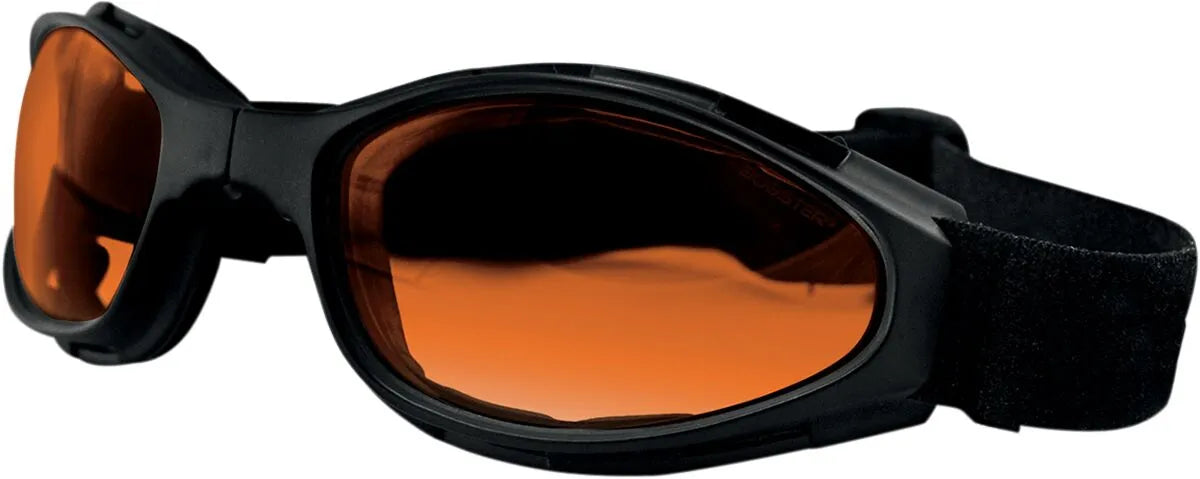 Bobster Crossfire Foldable Goggles Black with Amber Lens
