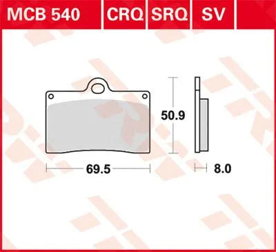 Trw Crq Series Carbon Race Bremseklodser - For
